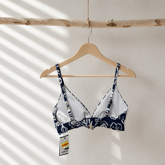 Lauren Ralph Lauren Women's 4 Floral-Print Triangle V-Neck Bikini Top