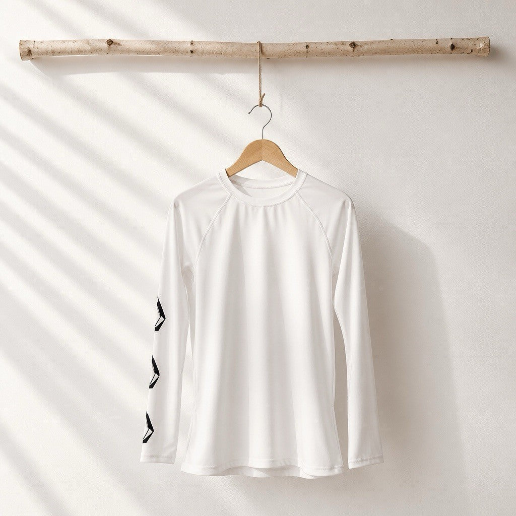 Volcom Rashguard UPF 50+ White Swim Top Size M Coverup