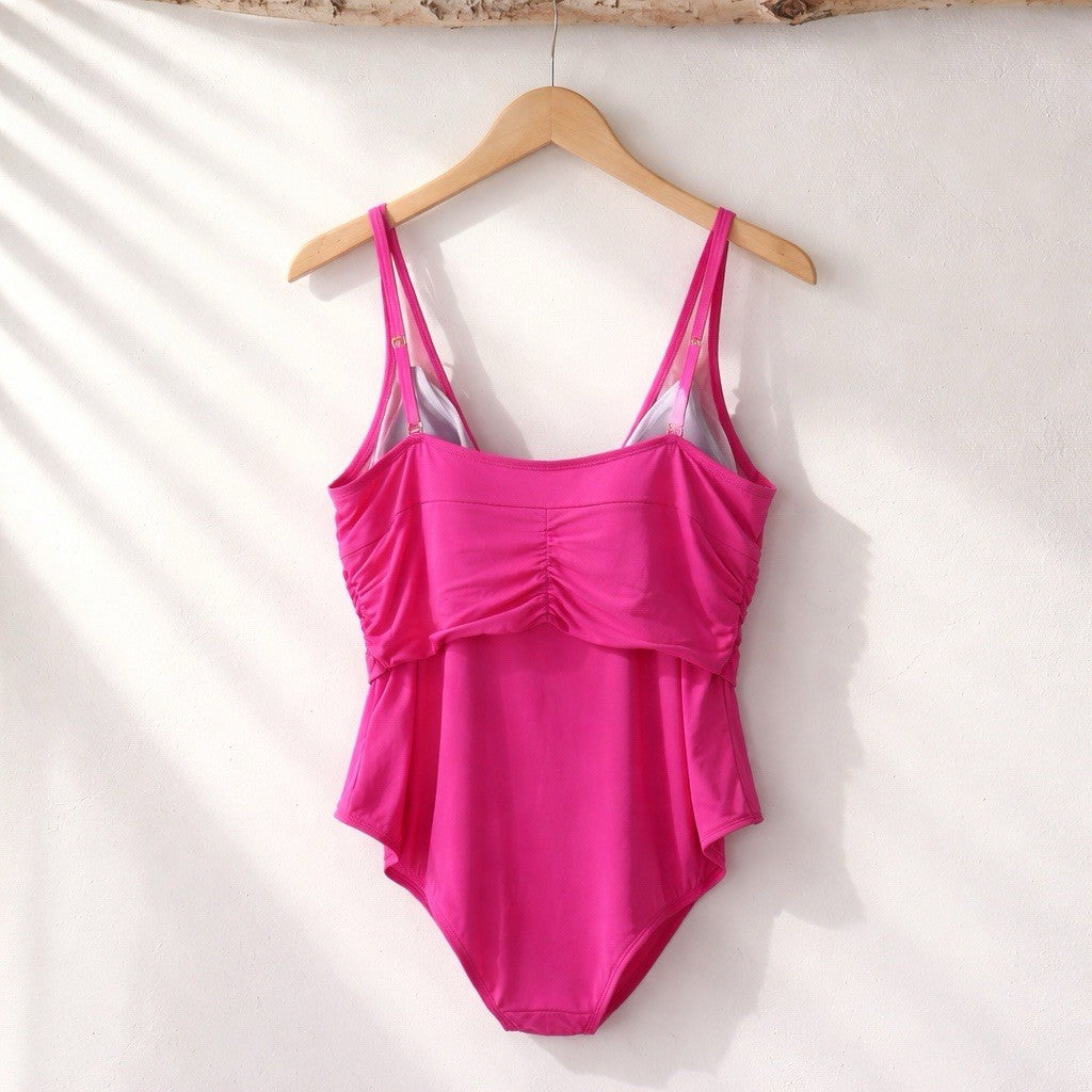 Bleu by Rod Beattie Women's Plunging V-Neck One-Piece Swimsuit Dahlia Size 22W