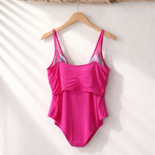 Bleu by Rod Beattie Women's Plunging V-Neck One-Piece Swimsuit Dahlia Size 22W