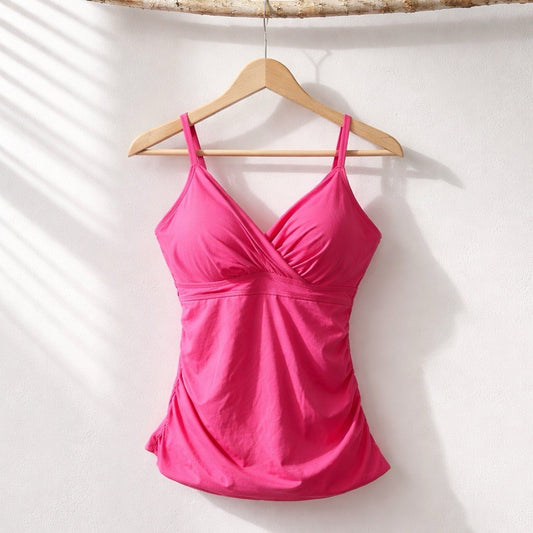Anne Cole Pink Tankini Swim Top Bra Size34DD/36D