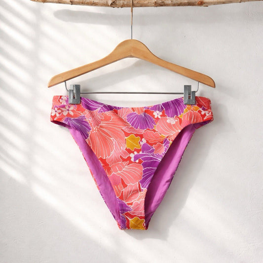 Roxy XL Bell Bottom Blooms High Waisted Bikini Bottoms