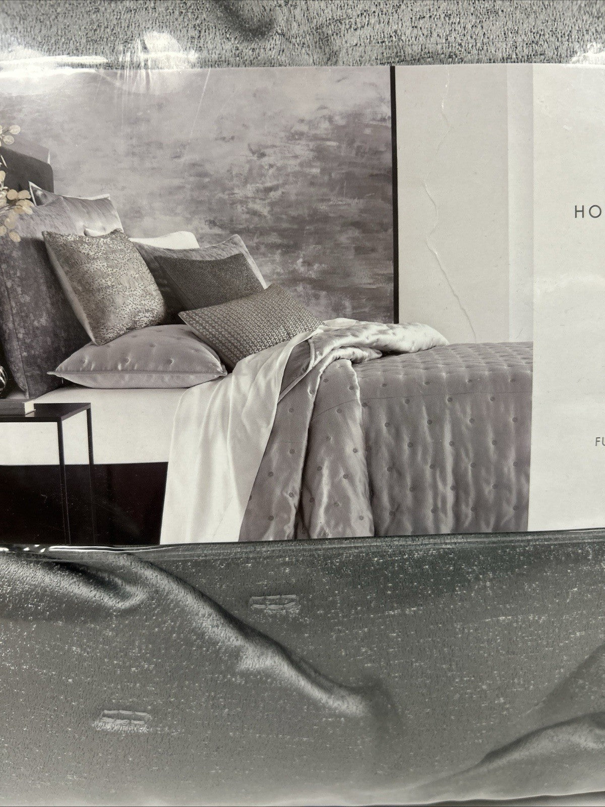 Hotel Collection Coverlet Mineral F/Q, Quilted Silver