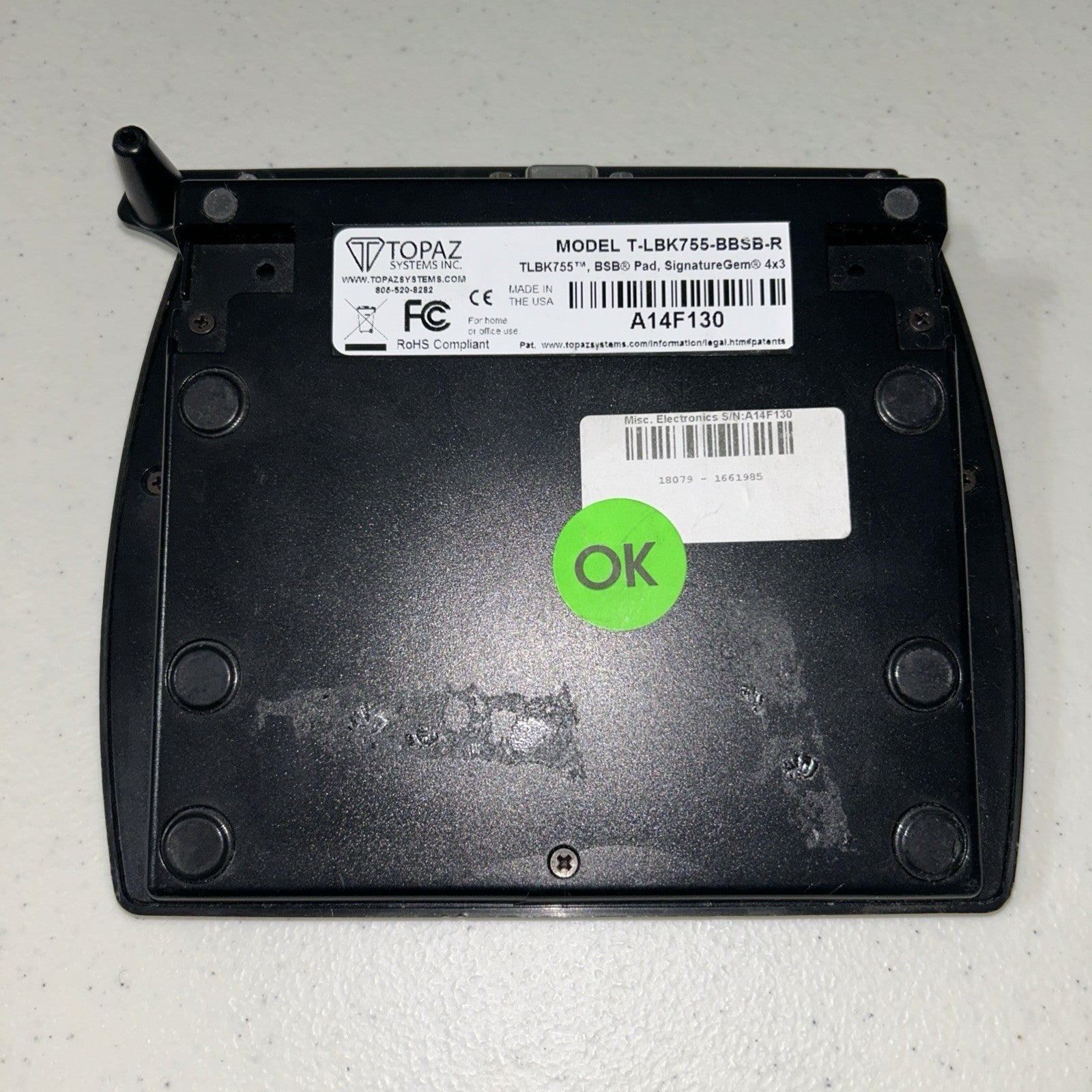 Topaz Systems T-LBK755-BBSB-R without Pen