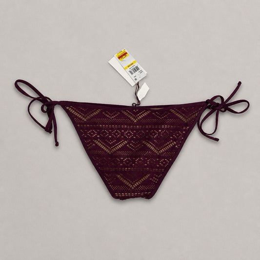 Becca by Rebecca Virtue Color Play Crochet Tie Side Bikini Bottom M