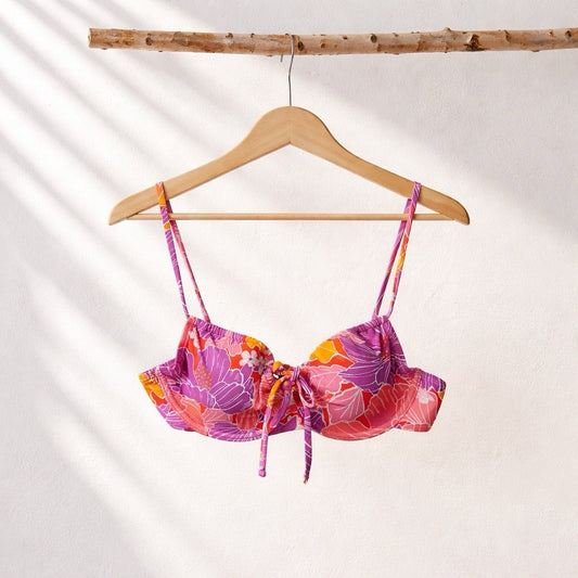 Roxy L Bell Bottom Blooms Bikini Top