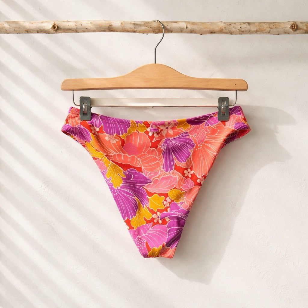 Roxy XL Bell Bottom Blooms High Waisted Bikini Bottoms