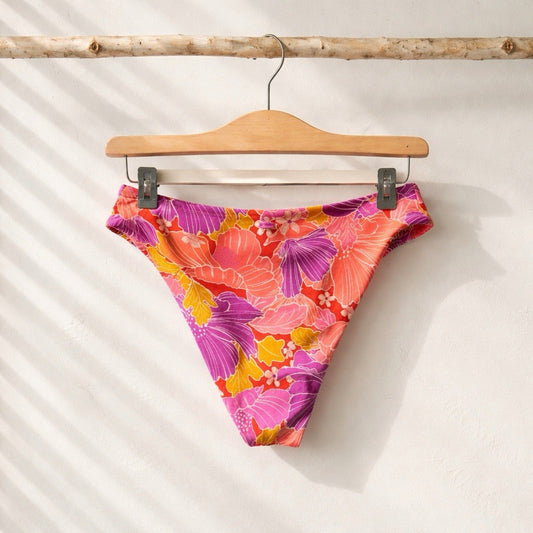 Roxy XL Bell Bottom Blooms High Waisted Bikini Bottoms