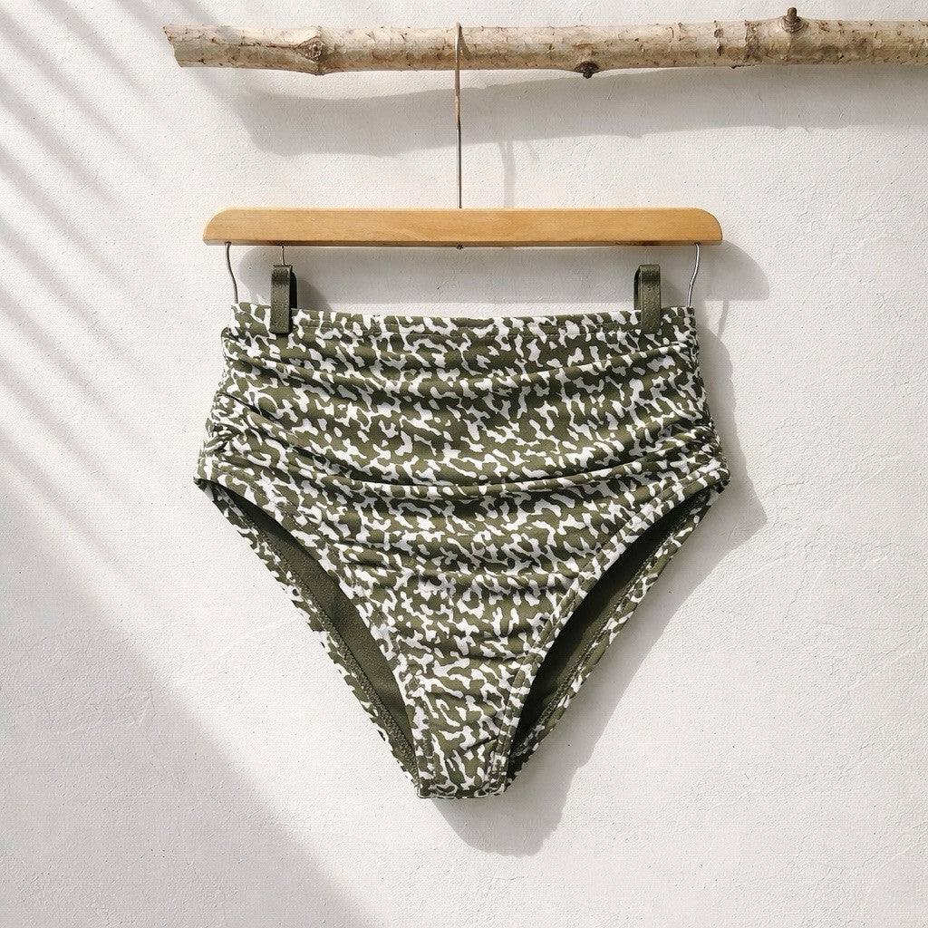 Michael Kors Safari Green Bikini Swimsuit Bottom Medium
