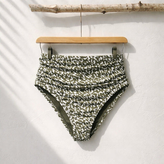 Michael Kors Safari Green Bikini Swimsuit Bottom Medium