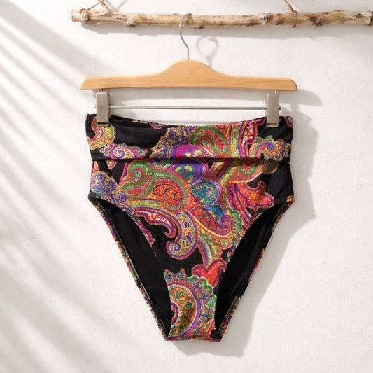Ralph Lauren Women’s 10 Paisley High Waisted Bikini Bottom NEW