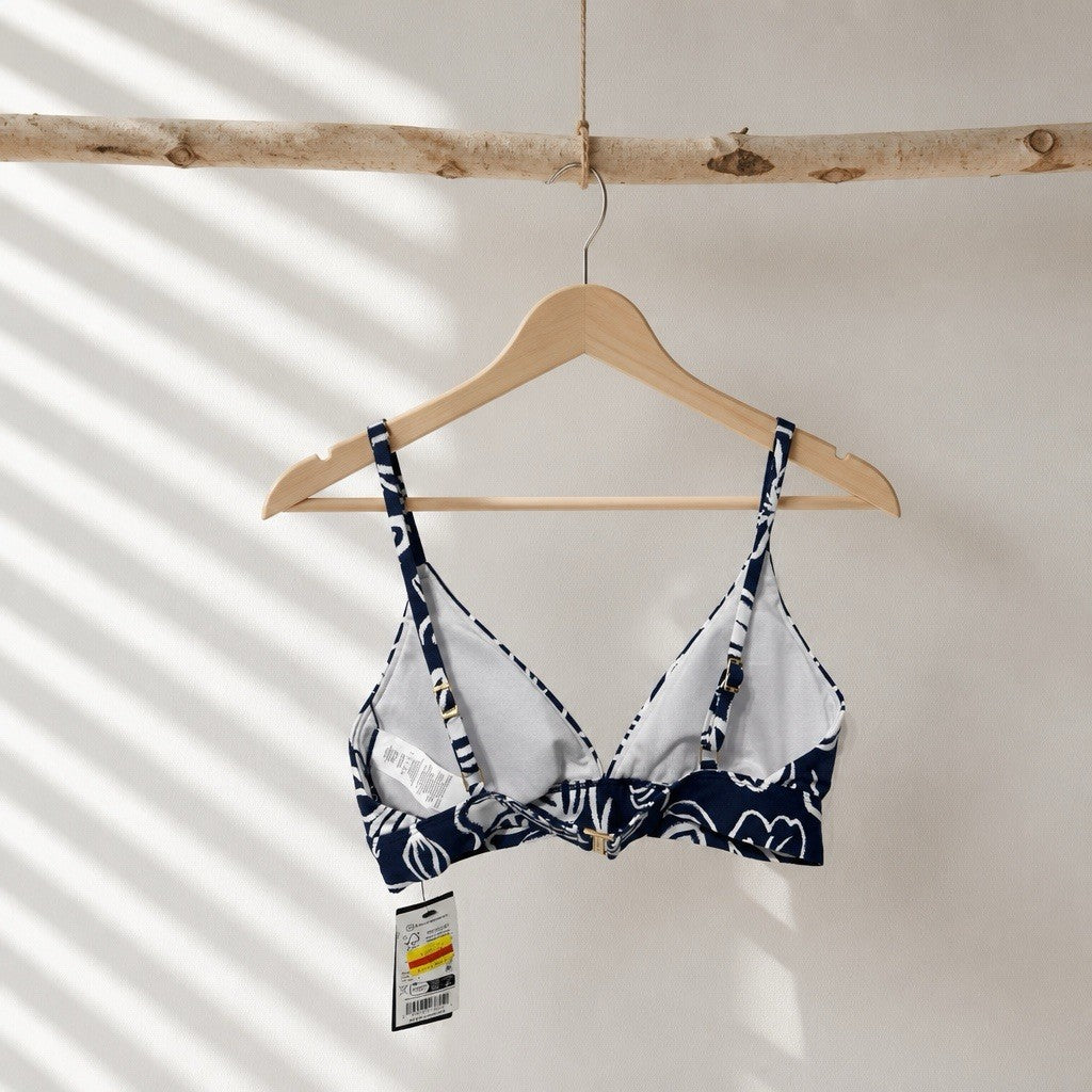 Lauren Ralph Lauren Women's 4 Floral-Print Triangle V-Neck Bikini Top