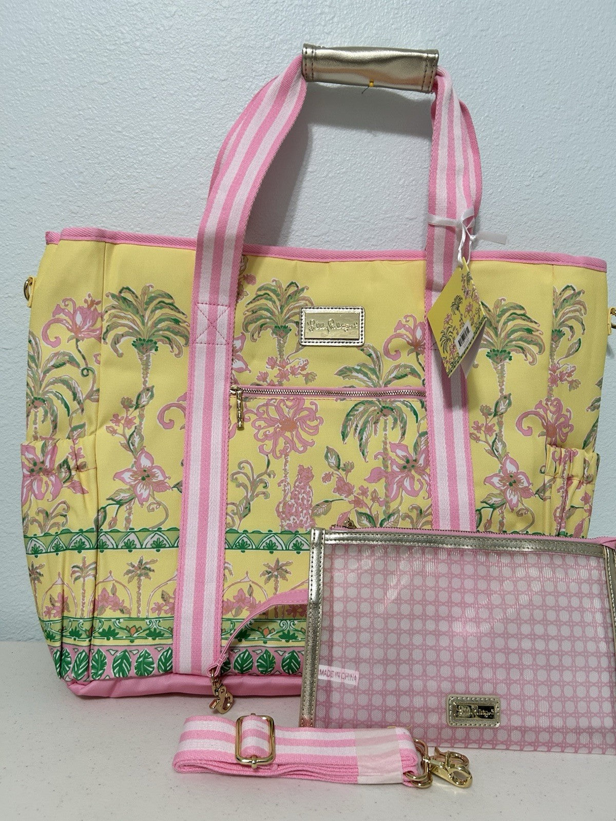 Lilly Pulitzer Beach Insulated Cooler Tote Bag Picnic Tropical  NEW