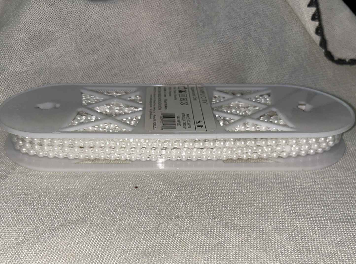 Simplicity Apparel And Craft Bead Pearl Trim 18 Yards 6mm New