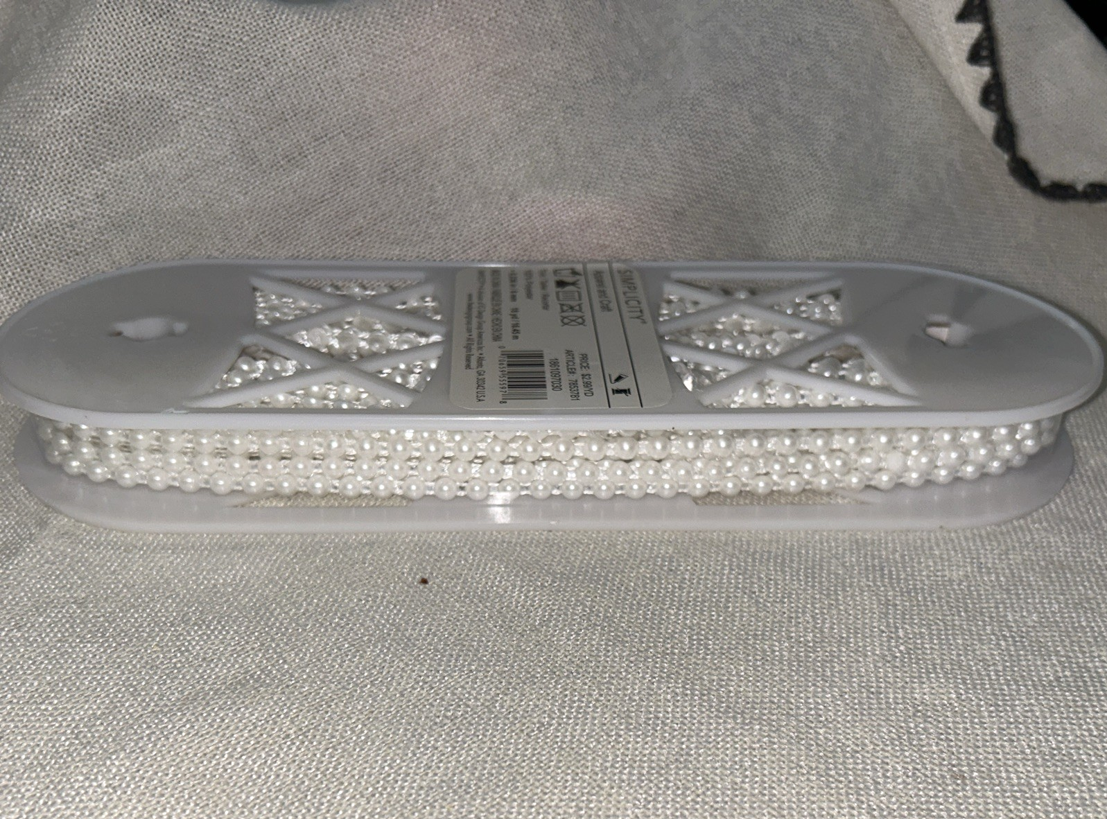 Simplicity Apparel And Craft Bead Pearl Trim 18 Yards 6mm New