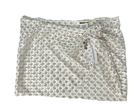 Miken Swim Large White Gold Swimsuit Jr's