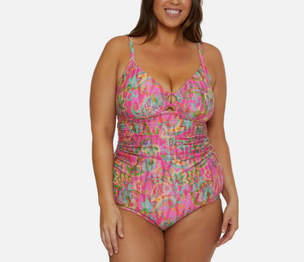Becca Polynesian Tankini Top Plus 3x