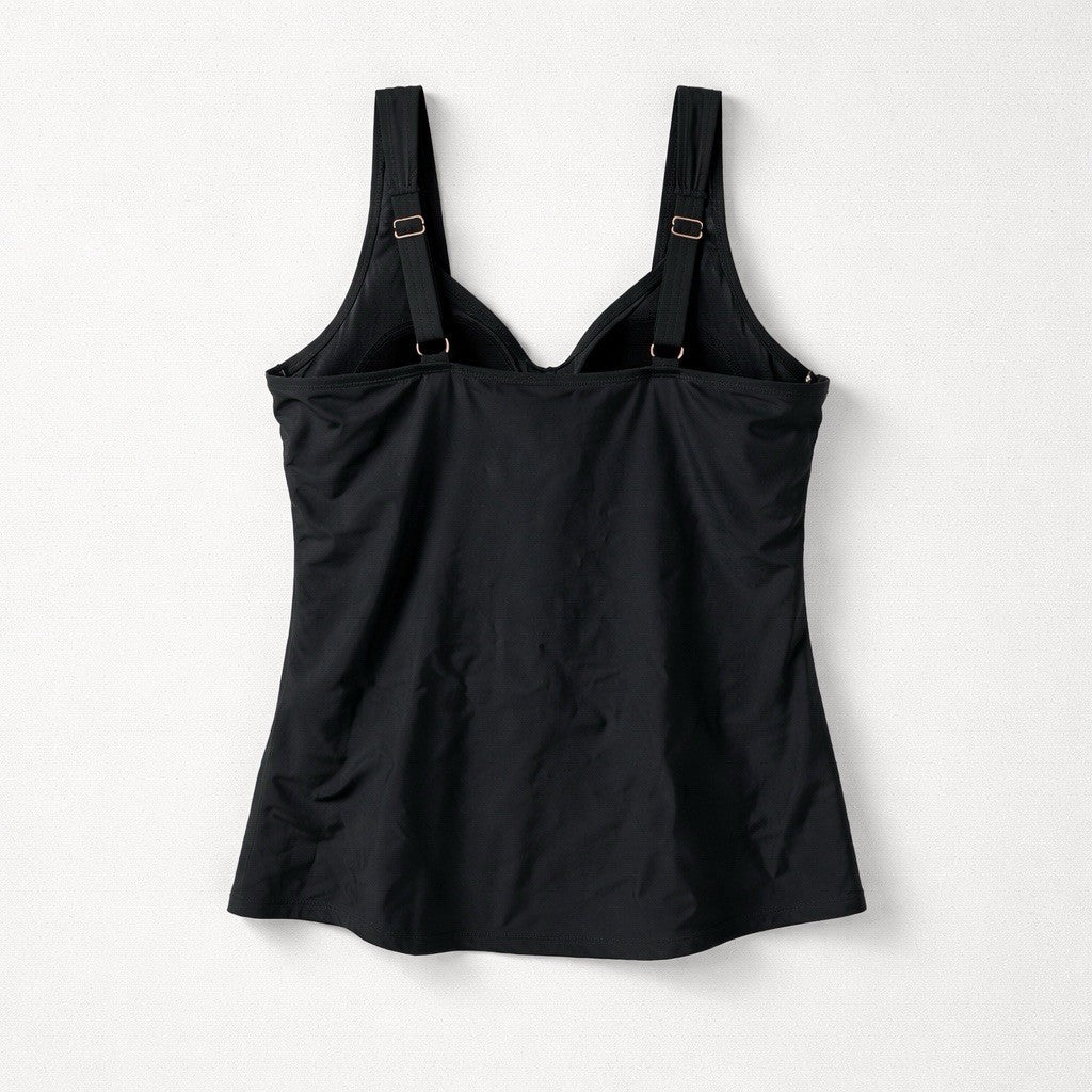 Raisins Curve Womens Black Rimini Tankini Top Swimwear Plus Size 22W