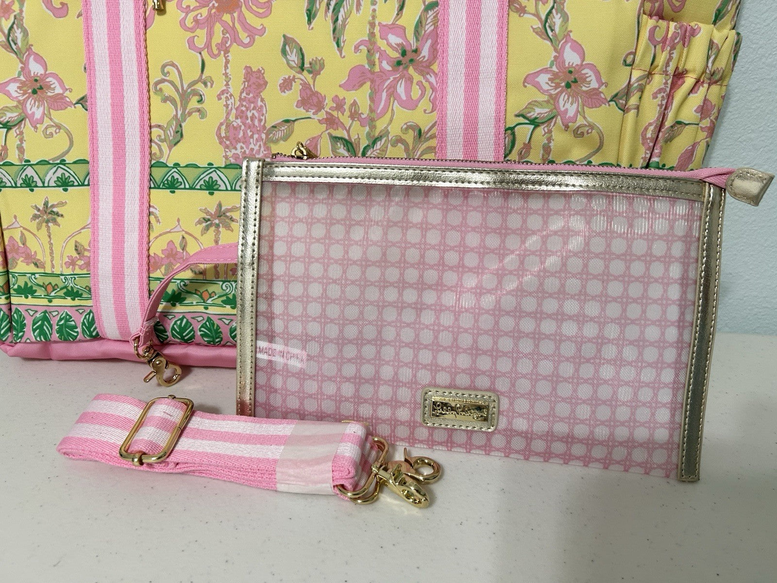 Lilly Pulitzer Beach Insulated Cooler Tote Bag Picnic Tropical  NEW