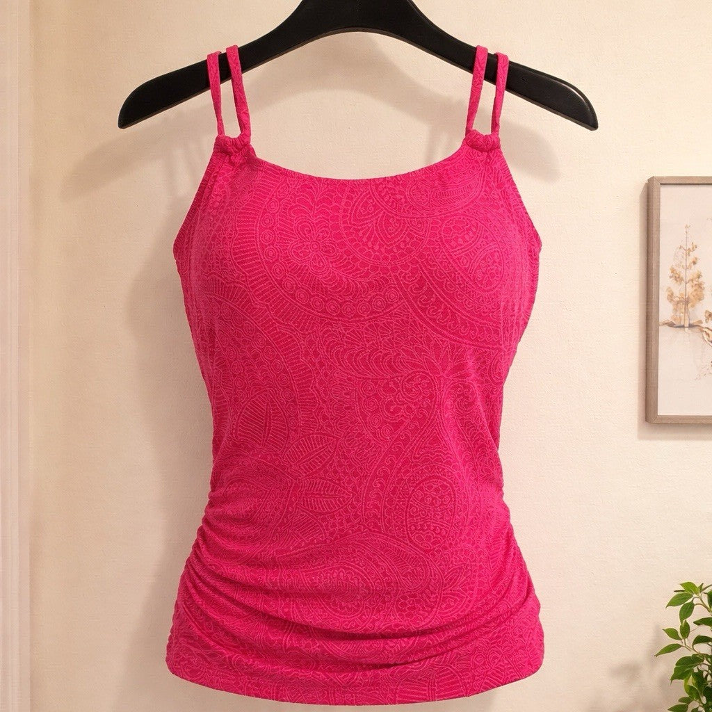 Swim Solution Peony Tankini Top Women Size 12