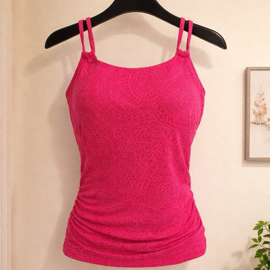 Swim Solution Peony Tankini Top Women Size 12