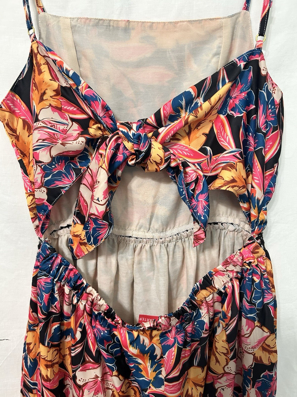 Red Carter Tie Back Maxi Dress Swim Cover-up S