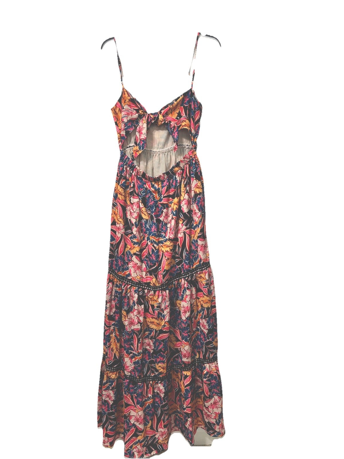Red Carter Tie Back Maxi Dress Swim Cover-up S