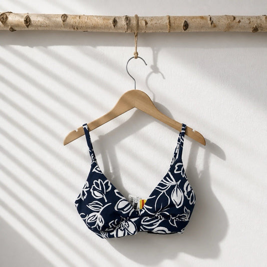 Lauren Ralph Lauren Women's 4 Floral-Print Triangle V-Neck Bikini Top