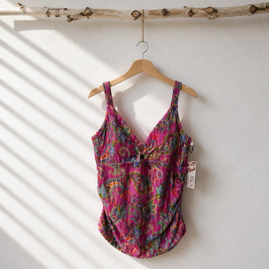 Becca Polynesian Tankini Top Plus 3x
