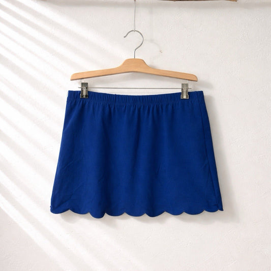 CeCe Women's Seaside Siren Scalloped-Edge Skirt Cover-up, Navy Small