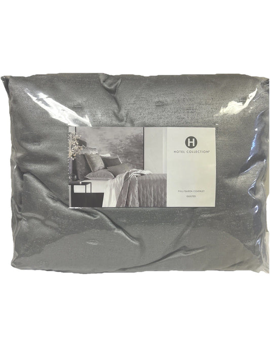 Hotel Collection Coverlet Mineral F/Q, Quilted Silver