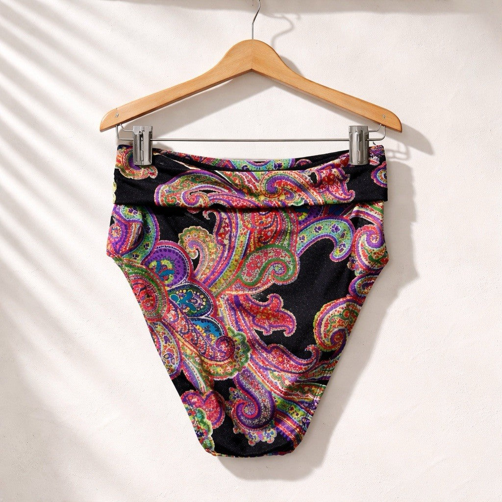 Ralph Lauren Women’s 10 Paisley High Waisted Bikini Bottom NEW