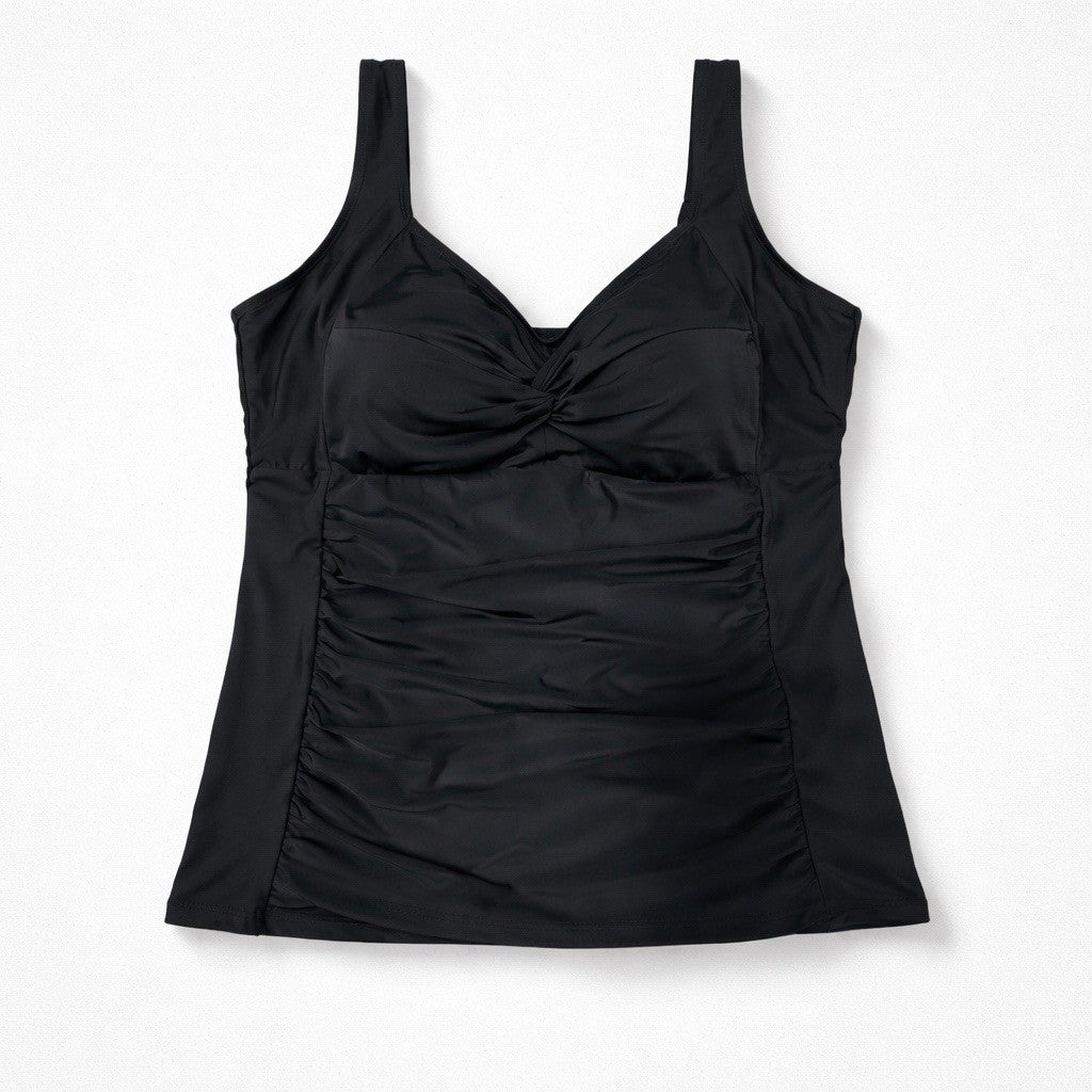 Raisins Curve Womens Black Rimini Tankini Top Swimwear Plus Size 22W
