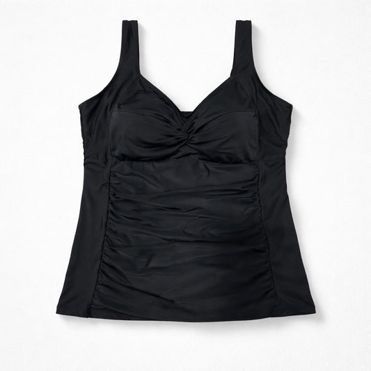 Raisins Curve Womens Black Rimini Tankini Top Swimwear Plus Size 22W