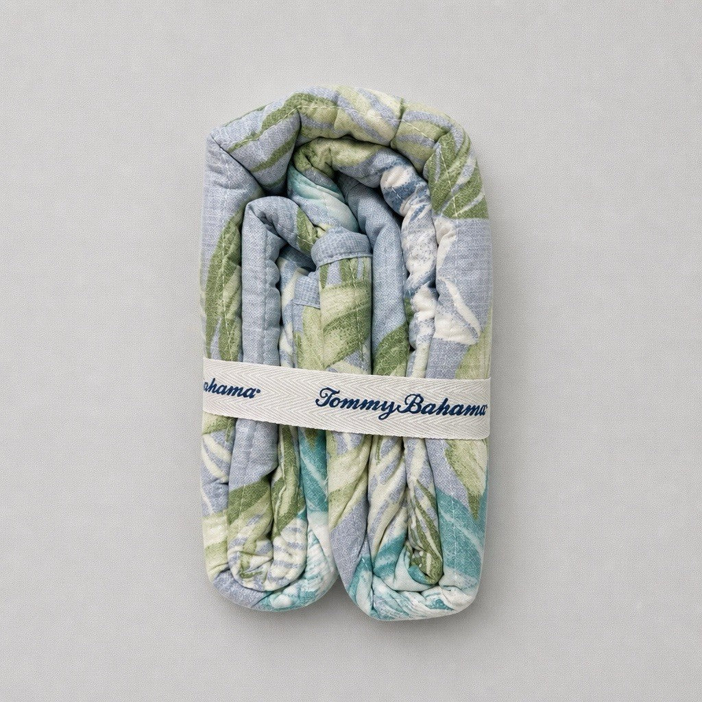 Tommy Bahama Southern Breeze King Pillow Shams Set 2 Blue