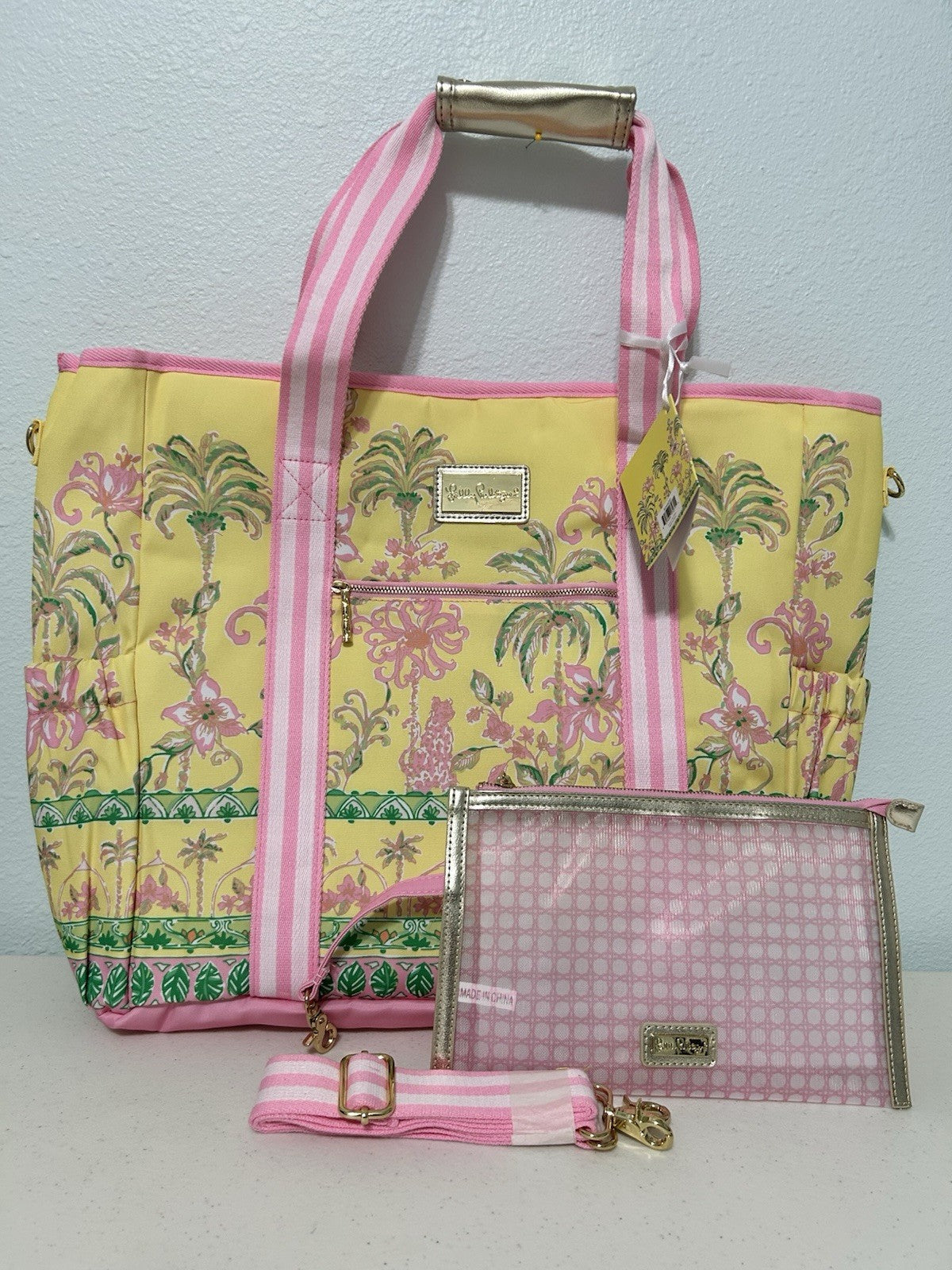 Lilly Pulitzer Beach Insulated Cooler Tote Bag Picnic Tropical  NEW